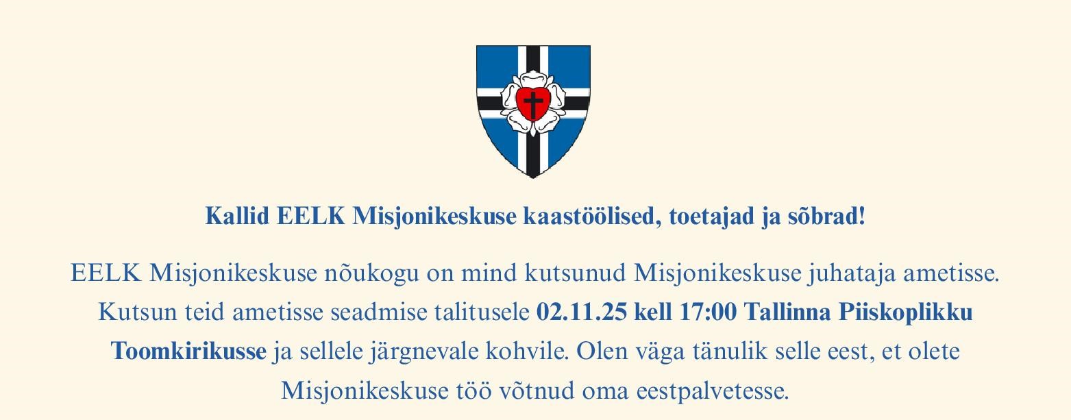 Esa Luukkala seatakse misjonikeskuse juhi ametisse 2.11.